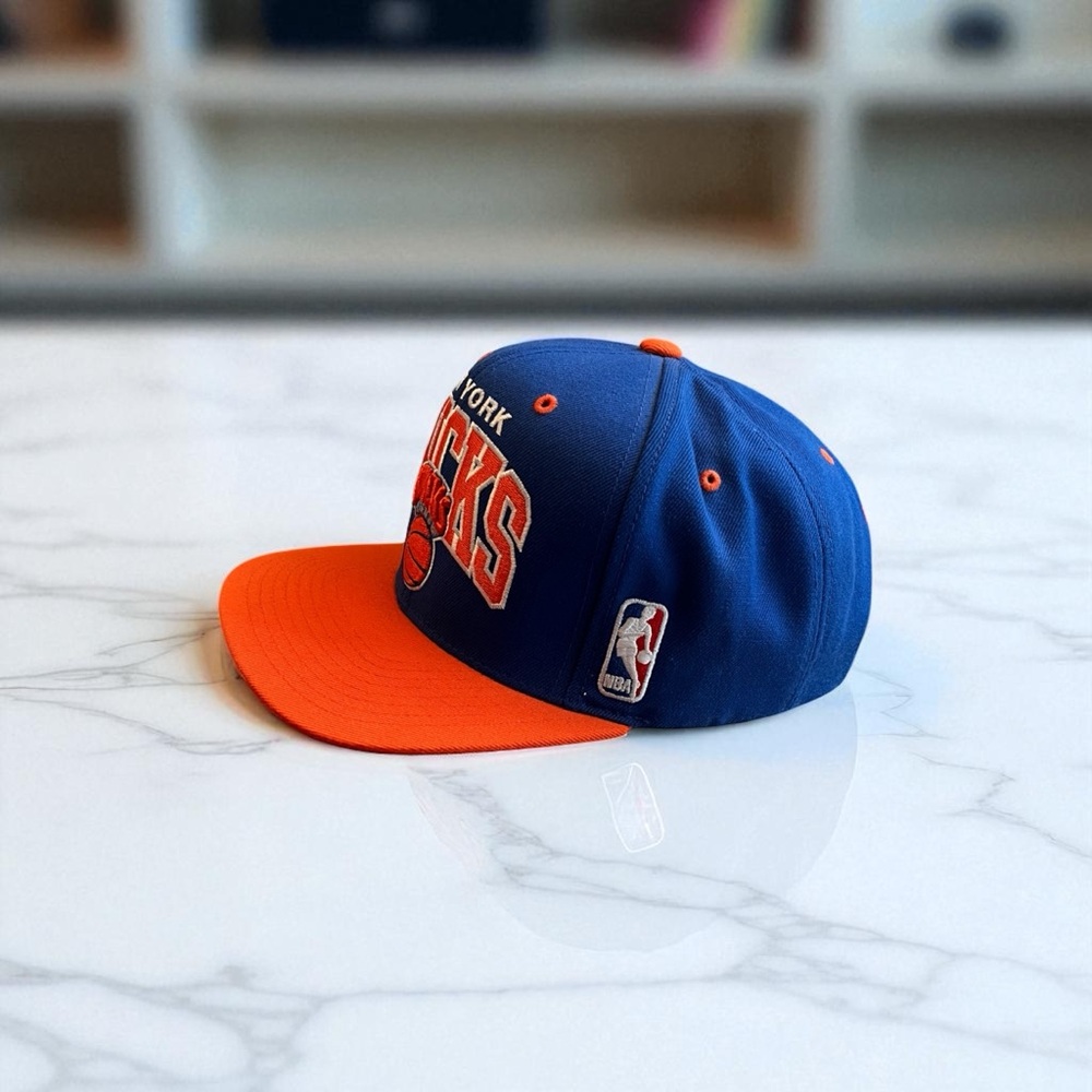 Mitchell & Ness Blue and Orange New York Knicks Hat - Picture 2 of 5